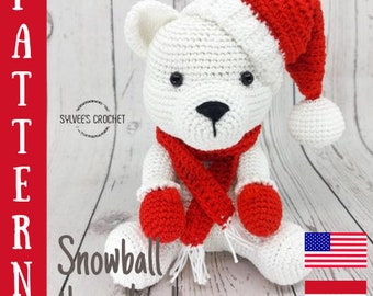 Snowball the polar bear crochet pattern
