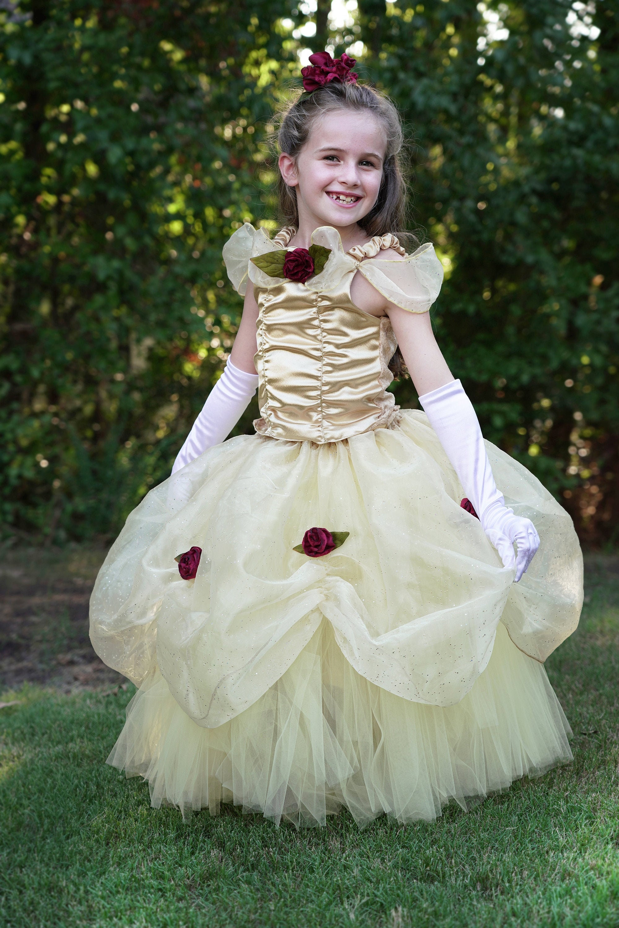 strapless open back dress G.C Girls Light Up Elsa Dress Costume Toddler Princess Dress Up with Cape Kids Elsa Wig Crown Wand Toys Halloween Cosplay Birthd main image 1
