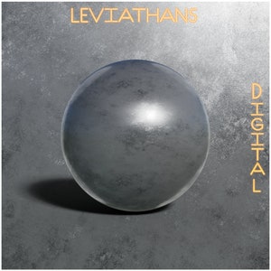 Puede incluir: Una esfera de plata metálica con una superficie texturizada. La esfera está sobre un fondo gris con el texto "LEVIATHANS DIGITAL" en amarillo.