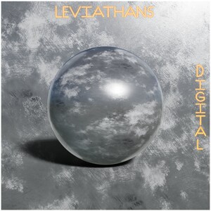 May include: A metallic silver sphere with a textured surface, resembling a cloudy sky. The sphere is sitting on a gray, textured surface. The text "LEVIATHANS DIGITAL" is visible in the background.