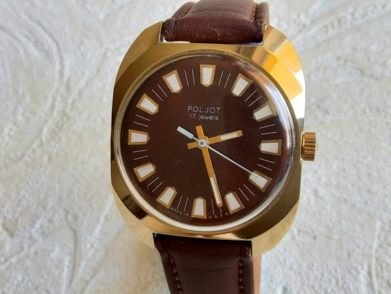 Soviet russian vintage Poljot men's dress watch, 1