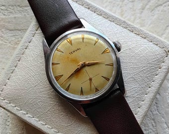 Schweizer Vintage Terval Herrenuhr