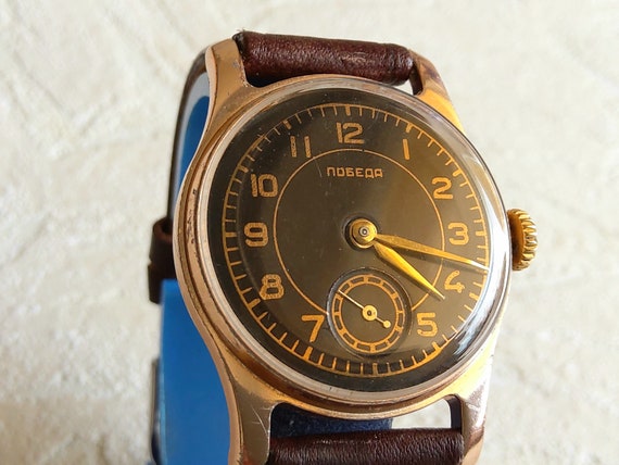 Soviet russian POBEDA ZIM vintage dress watch fro