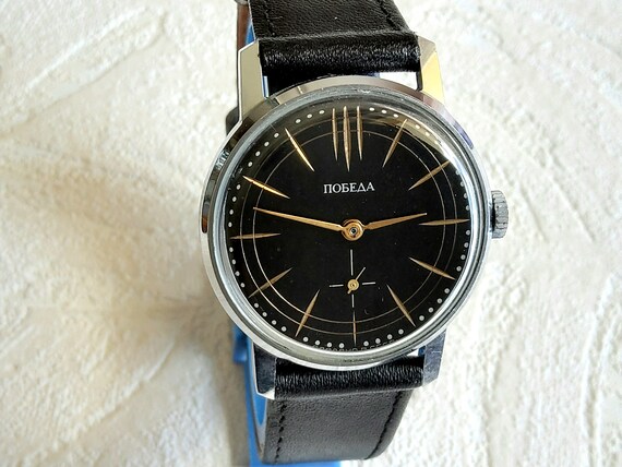 Soviet russian POBEDA ZIM vintage dress watch, Ca