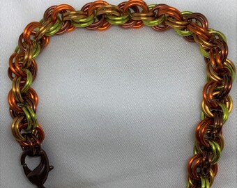 Autumn thick links chainmaille bracelet