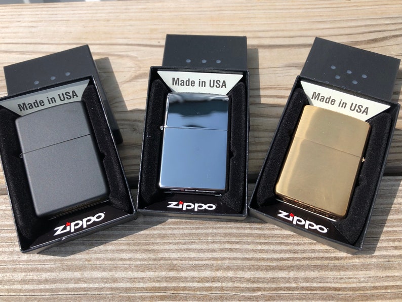 Laser engraved Zippo lighter made in the USA Etsy