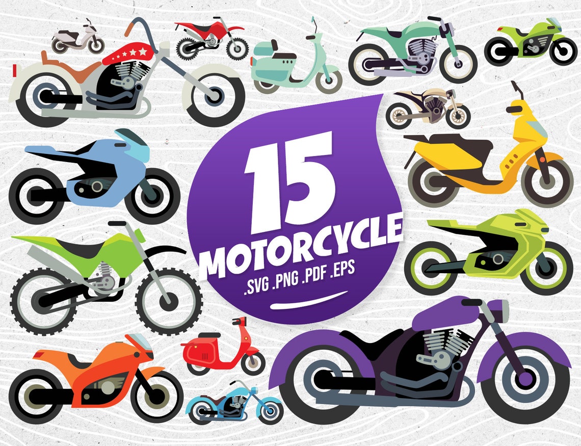 15 Motorcycles SVG Cricut Motorcycle Svg For Cricut Svg Etsy