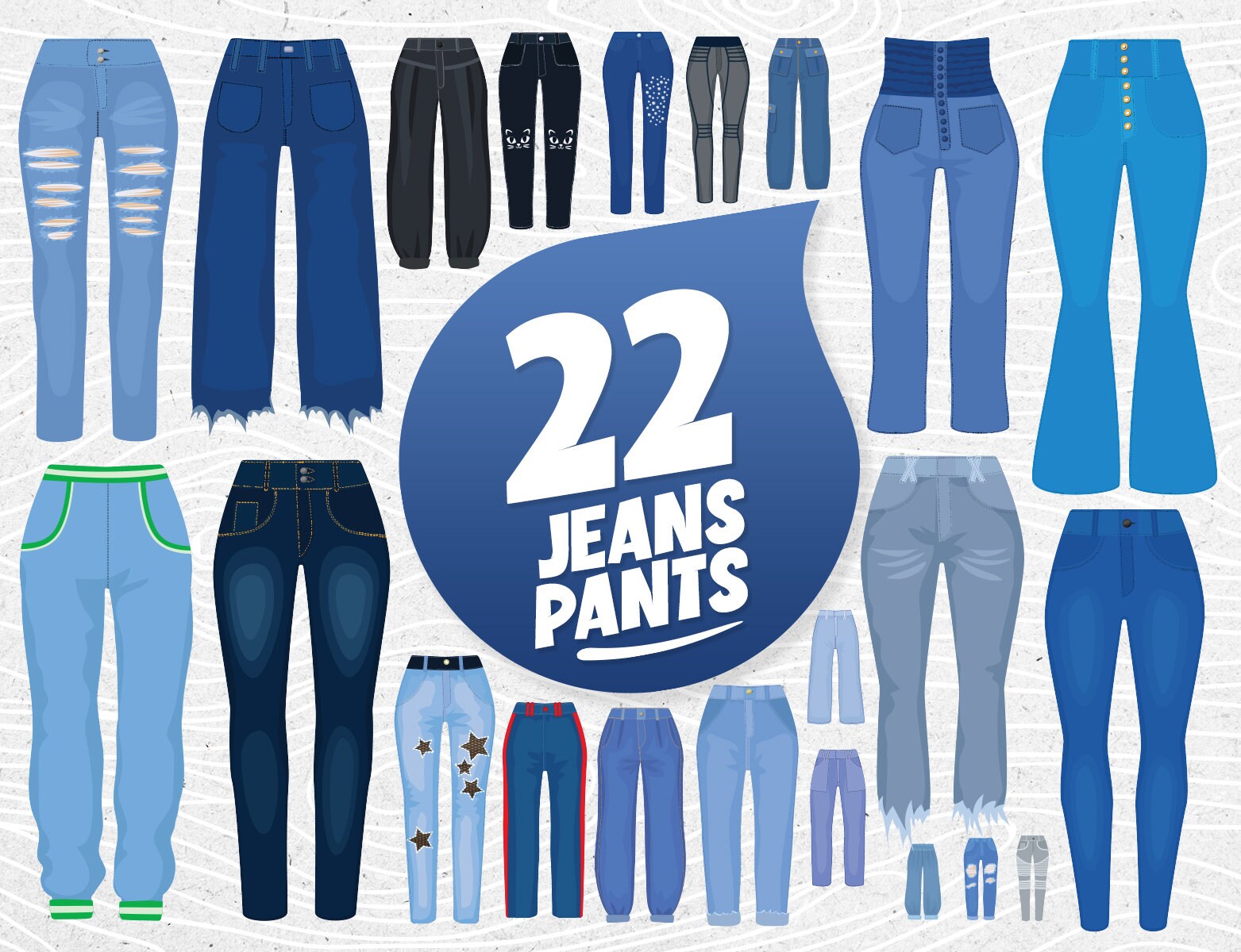 22 Jeans Pants SVG Jeans pants vector Jeans pants print | Etsy