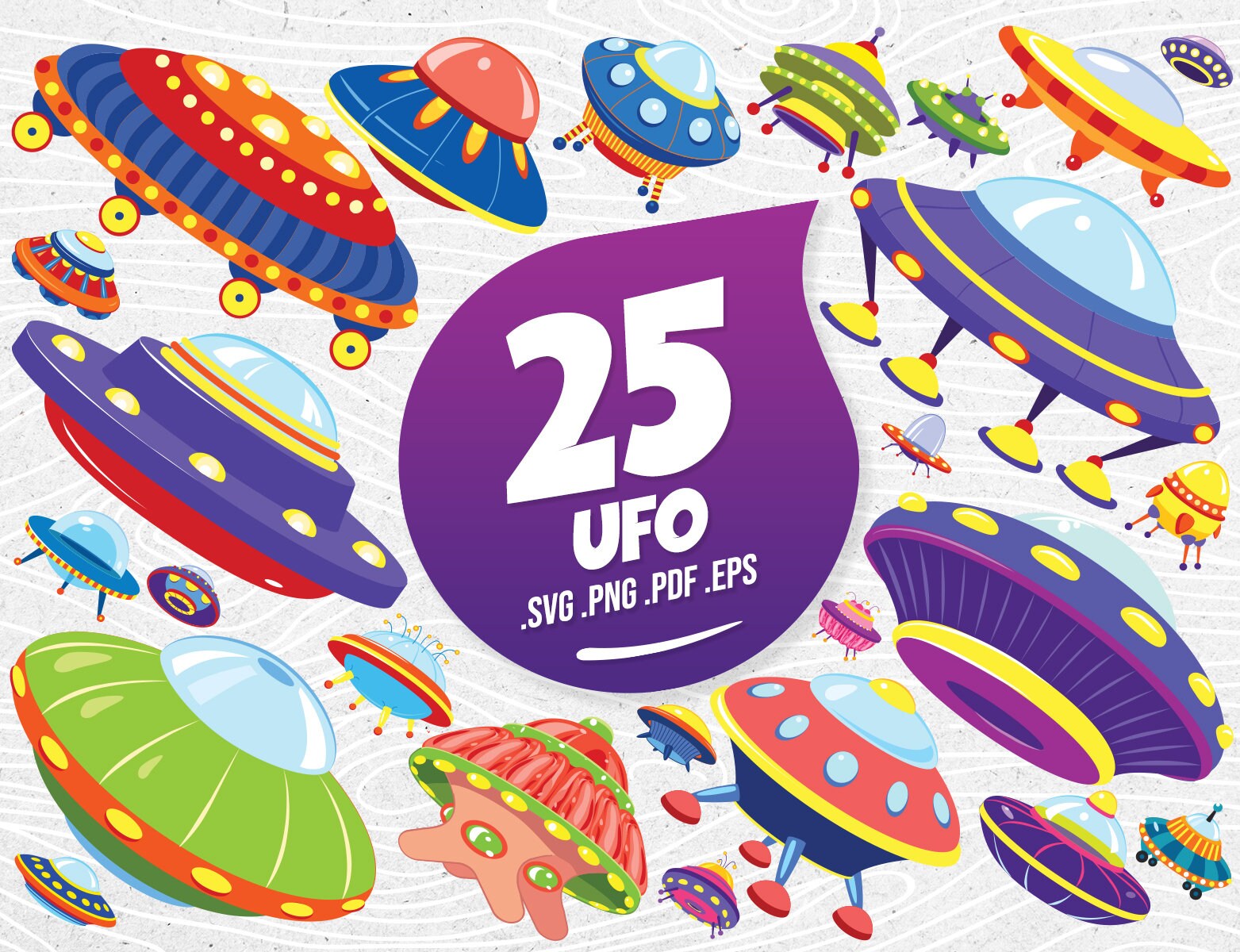 Download 25 Ufo SVG Bundle Weltraum Clipart Ufo geschnitten Datei ...