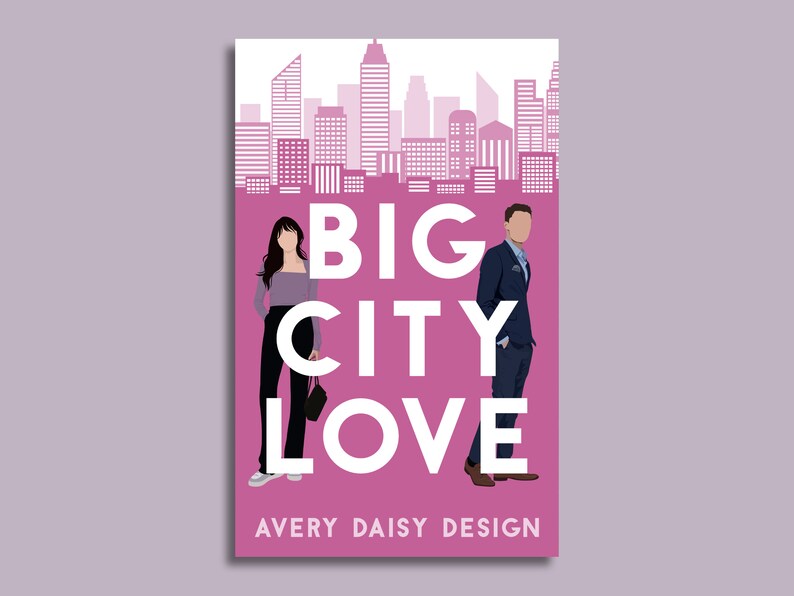 Custom Romcom Book Cover Design, Cute Romantic Comedy Romance Digital ...