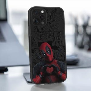 Deadpool Superhero Phone Case Comics Cover for iPhone 16 Pro Max, 15, 14, 13, 12, 11 Plus, Xs, XR, 8, 7 Plus SE, Samsung S24 Ultra, S23,