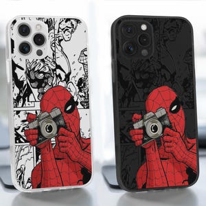 Spider Man Phone Case Superhero Cover for Samsung S25 Ultra 24 FE S23 S22 iPhone 16e 16 Pro Max 15 14 13 12 11 Plus SE Xr Pixel 9 pro 8a 7 6