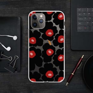 Blume klar Hülle für iPhone 16e 15 Pro 14 Plus 13 12 11 XR SE X Galaxy S25 Ultra S24 S23 S22 Minimalist Art Google Pixel 9a 9 pro xl 8a 7 6