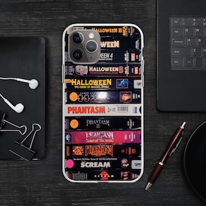 Retro VHS Horror Movie Phone Case: Halloween, Scream