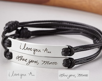 Handwriting Bracelet Son, Graduation Gift, Handwritten Memorial Bracelet, Son Bracelet From Mom, Signature Bracelet, Son Gift