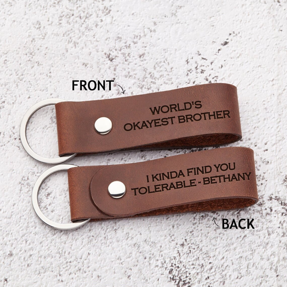 Brother Keychain Keychain Gift For Brother Funny Brother Etsy