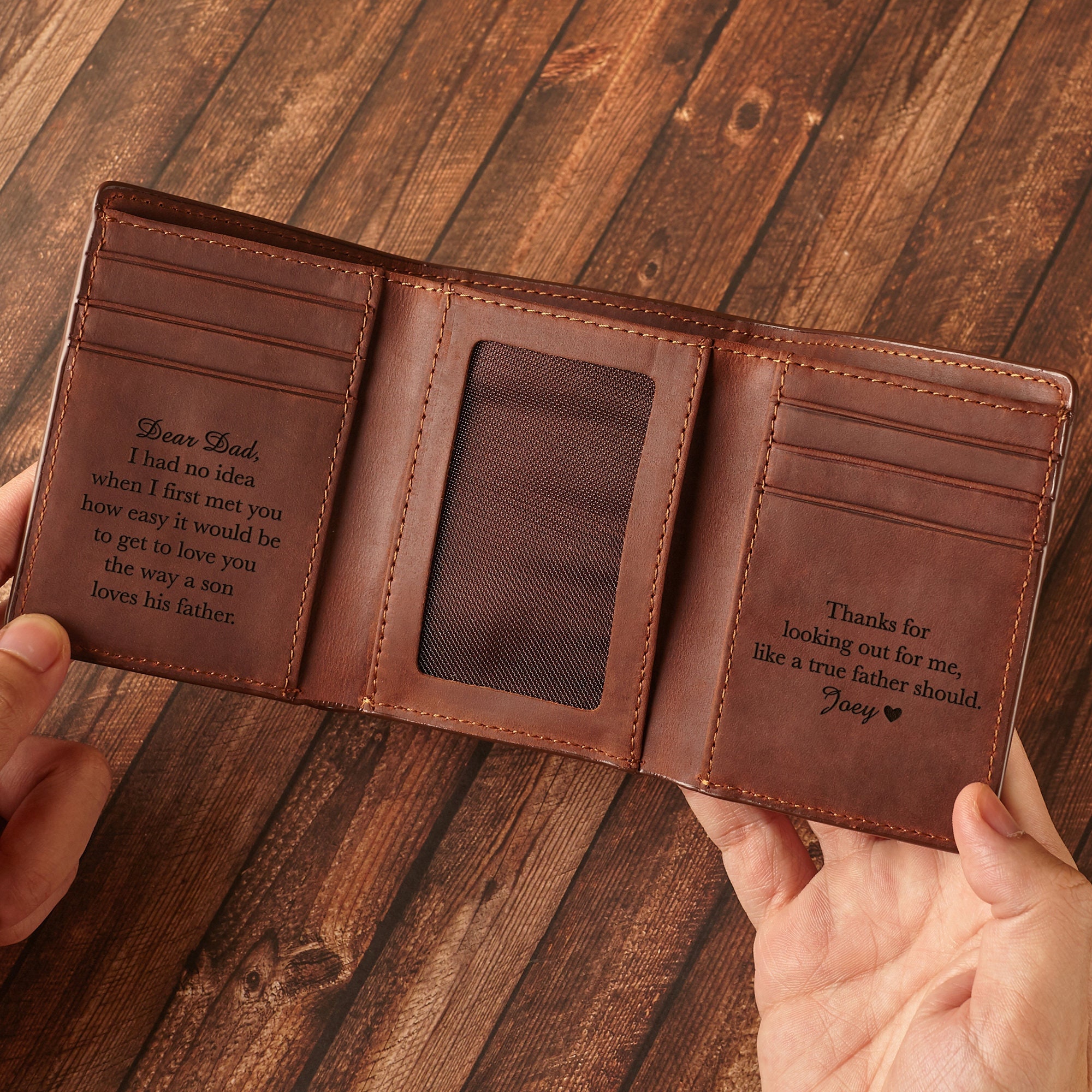 Mens Trifold Wallet [Personalized] [Handmade]