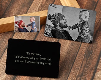 Personalized Photo Wallet Card, Wallet Insert Photos With Family, Anniversary gifts For Him From Wife, Customized Metal Wallet Card