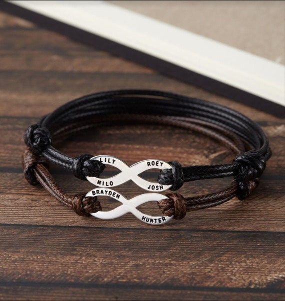 father daughter leather bracelet