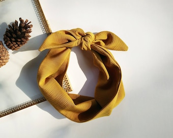 Golden Yellow Baby Headband /Baby Headband \ Accessory \ Hair Tie \ Baby Hair Scarf / Baby Turban hairscarves