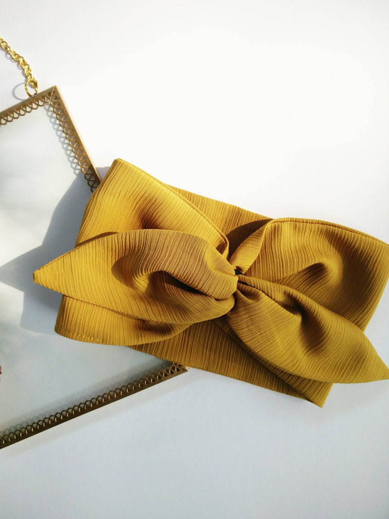 Golden Yello Baby Headbad Baby Headband \\ Accessory \\ Hair Tie \\ Baby Hair Scarf Baby Turban hairscarves
