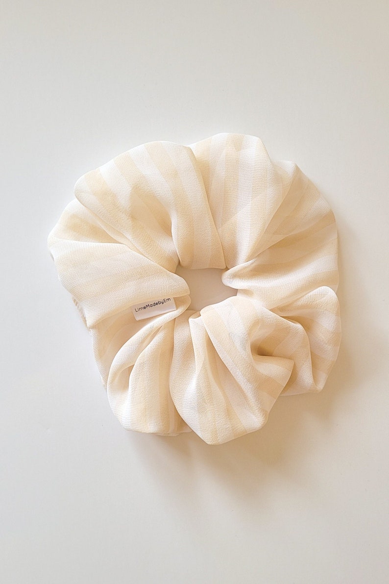 Wide Elastic Sheer Floral Cloud Scrunchie scrunchie hair scrunchies hair accessories big scrunchie /cloud scrunchie /flower scrunchie image 1