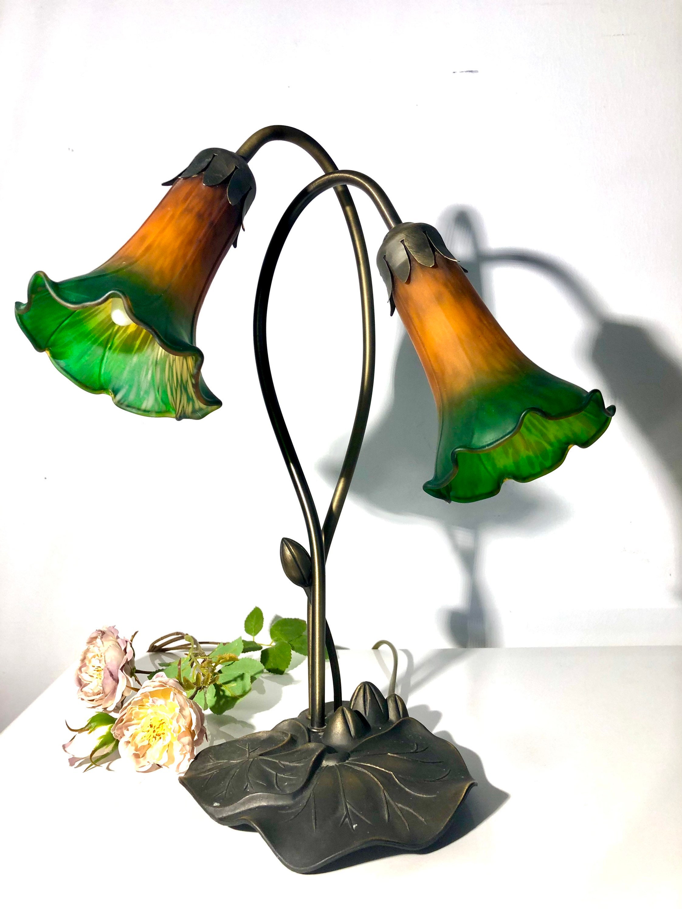 Lampe à Deux Tulipes Style Art-Deco/Vintage