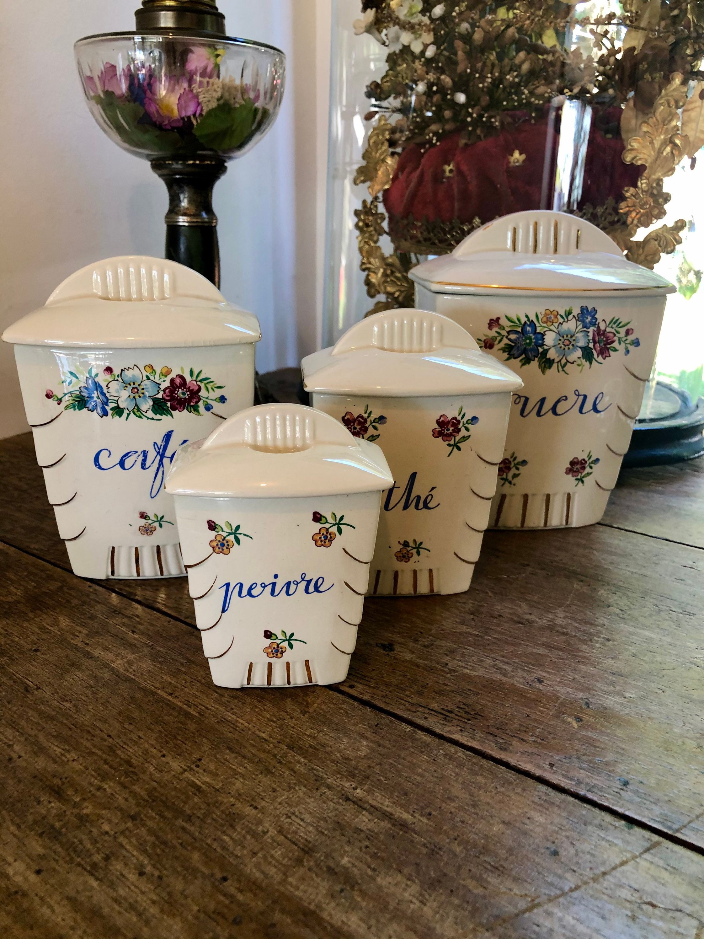 Superb Spice Pots In Porcelaine LUNEVILLE French Etsy