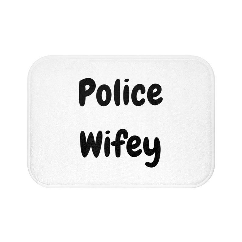 Funny Bath Mat Rae Dunn Inspired Bathroom Decor Police wifey Simple Bathroom Decor Funny Bathroom Decor