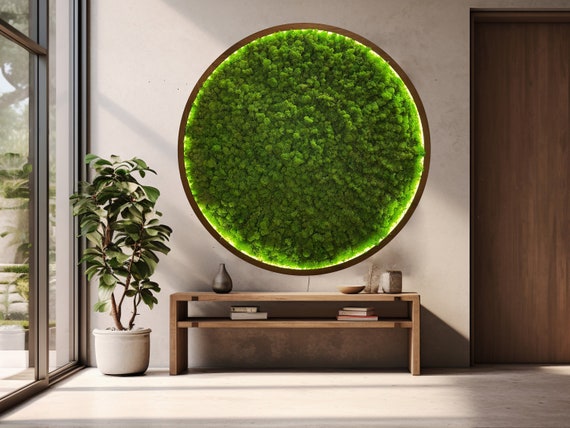 Live Moss Wall Decor, Oversized Wall Moss Art, Preserved Moss