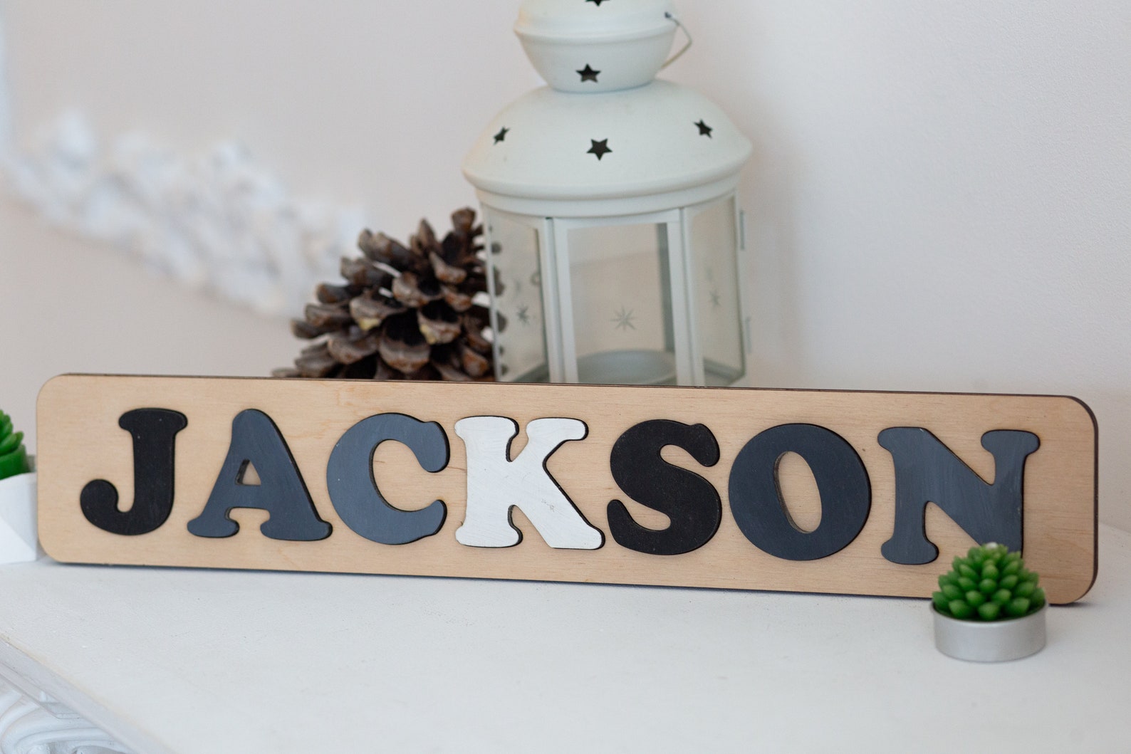 Personalized Puzzle Wooden Baby Names Name Puzzle Craft Etsy