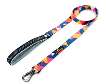 Correa de poliéster Sunrise para perros: mango de neopreno reflectante, 59 pulgadas