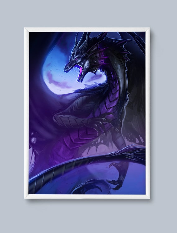 Purple Dragon Fantasy Art