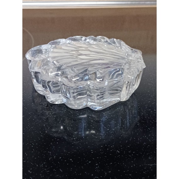 Gorham Crystal Scallop Shell Decorative Box Clear… - image 4