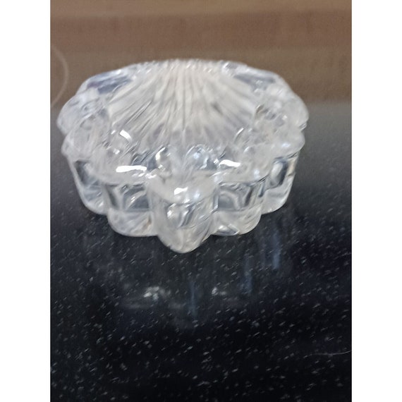 Gorham Crystal Scallop Shell Decorative Box Clear… - image 5