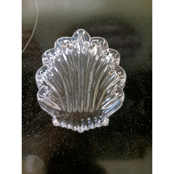 Gorham Crystal Scallop Shell Decorative Box Clear… - image 9
