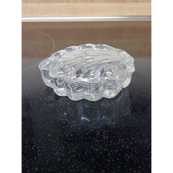 Gorham Crystal Scallop Shell Decorative Box Clear… - image 10