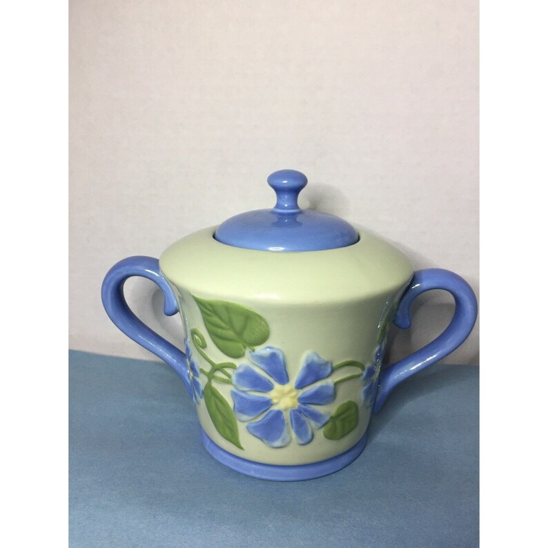 Corelle Coordinates Stoneware Sugar Bowl Two Handles Green Etsy