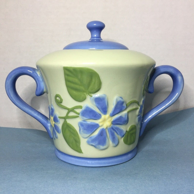 Corelle Coordinates Stoneware Sugar Bowl Two Handles Green Etsy