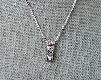 Viking Necklace Norse Runes Pendant, Vikings Protection Amulet, Titanium Viking Jewelry Norse Mythology, Viking Gifts for Men