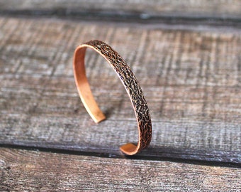 Handmade Copper Cuff Bracelet for Mens | Hand Forged Bangle | Pure Copper Bracelet Men | Adjustable Bracelet | Gift For Men | Mens Jewelry
