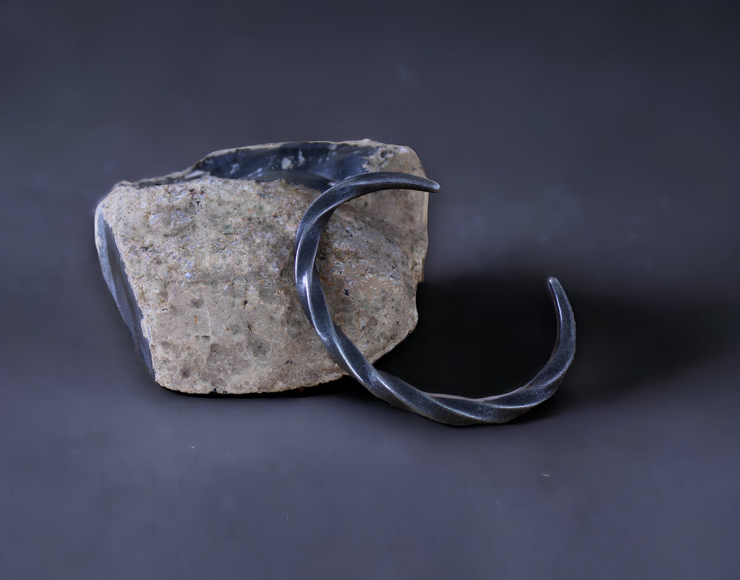 Handmade Titanium Cuff Bracelet Men Mens Titanium Viking Etsy