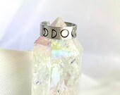 Moon Phase Adjustable Aluminum Ring, Hand Stamped Moon Ring, Moon Phase Ring