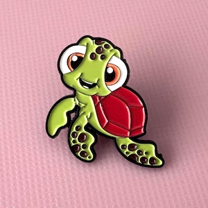 Squirt Sea Turtle Enamel Pin | Finding Nemo Inspired Pin | Cute Ocean Character Pin | Cartoon Movie Pin | Turtle Lover Gift