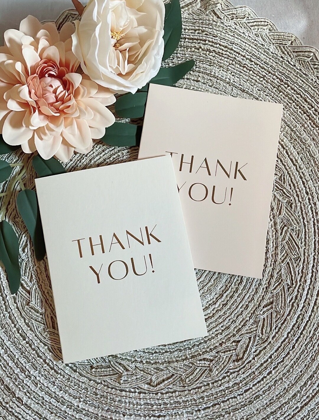 Gold Foil Thank You Card Cards Modern Simple A2 Card Greeting Card - Etsy