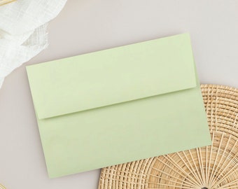 Lot de 10 - Enveloppes A6 - Vert céleri - Faire-parts - Cartes de voeux