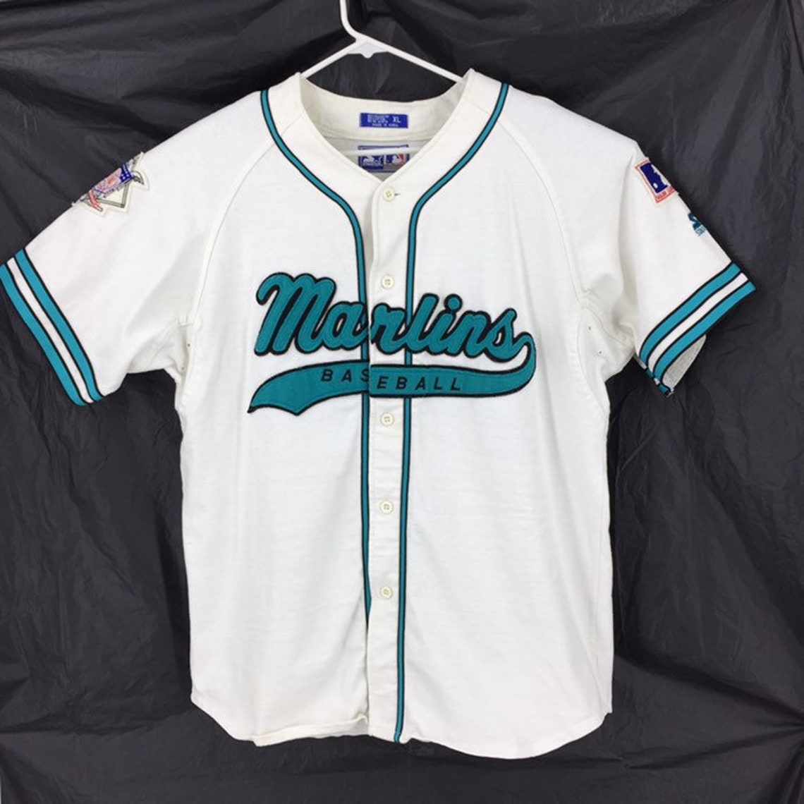Florida Marlins Starter Jersey MLB Baseball Button Up White Etsy