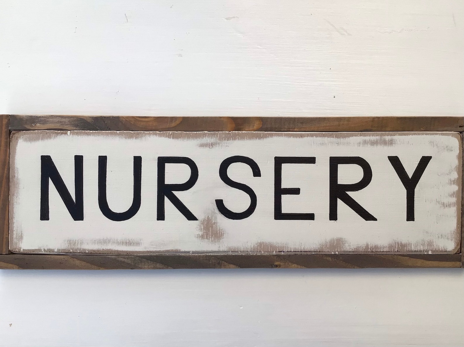 Nursery Wall Sign Babys Wall Decor White Childs Bedroom Etsy