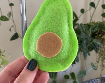 Avocado felt material catnip cat toy - handmade gifts for cats and cat lovers