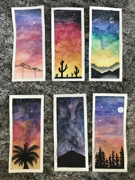 Dorm Room Water Color Landscapes